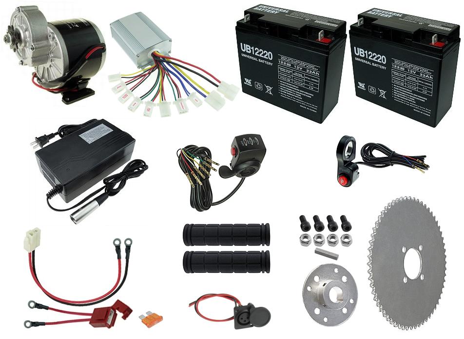 24 Volt 350 Watt Electric Beach Cart Power Kit with Reverse #KIT-145-3-B