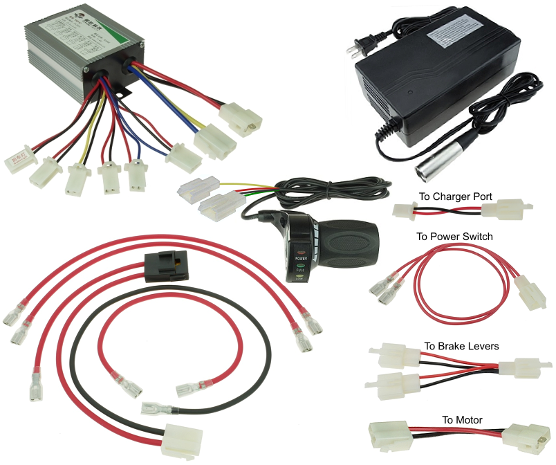 48 Volt 1000 Watt Modification Kit with No Batteries for Razor MX500 MX650 and SX500 Dirt Bike