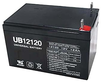 12 Volt 12 Ah Battery with Nut and Bolt Posts #BAT-12V12AH-NB