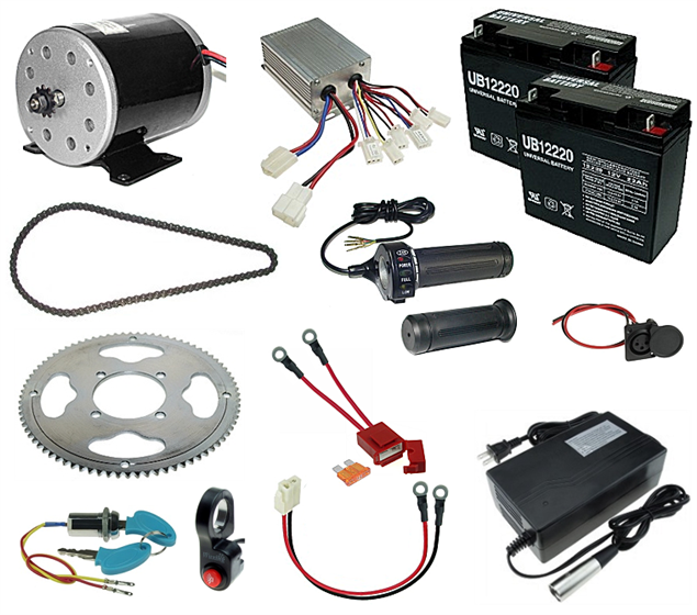 24 Volt 500 Watt Electric Scooter or Bar Stool Racer Power Kit #KIT-425