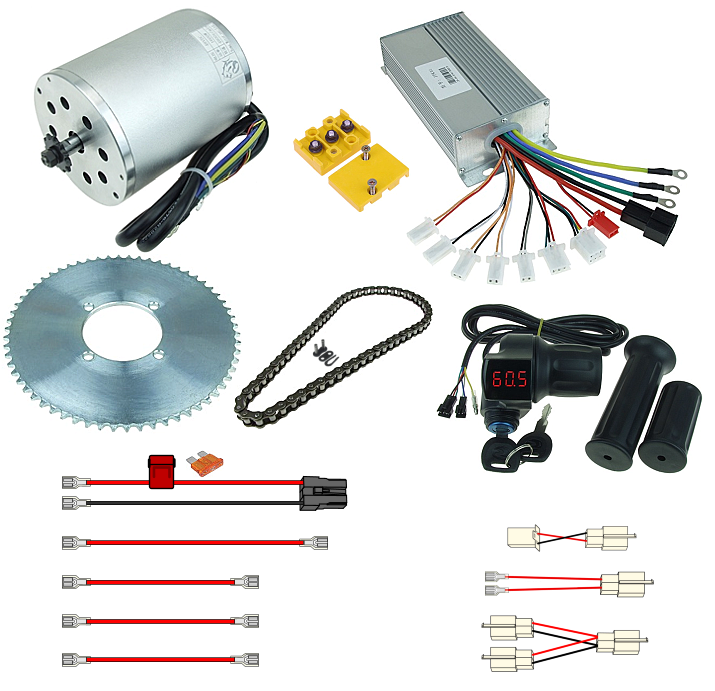 48 Volt 1800 Watt Modification Kit for Razor MX500, MX650 and SX500 ...