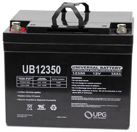 12 Volt 35 Ah Electric Scooter Battery with Bolt Down Posts and 12 Month Replacement Warranty 