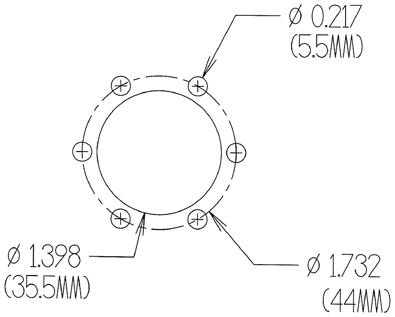 150 Tooth Sprocket for #219 Chain with 44mm ISO Mounting Pattern #SPR ...