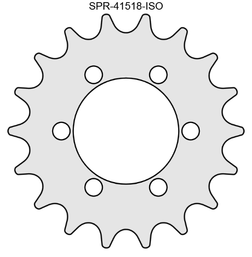 18 Tooth Sprocket for #415 Chain with ISO Mounting Pattern 