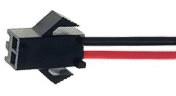 2-Pin Male Black Wire Connector with Wires 