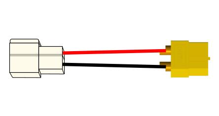 2 Terminal 6.3mm Female Connector to XT60 Male Connector Adapter 