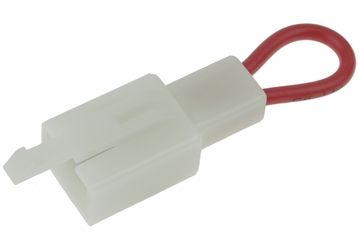 2-Terminal Female Jumper Plug with Jumpered Terminals 1 and 2 