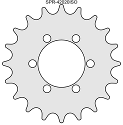 20 Tooth Sprocket for #41 and #420 Chain with ISO Mounting Pattern 