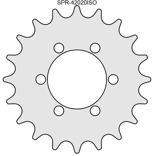 20 Tooth Sprocket for #41 and #420 Chain with ISO Mounting Pattern 