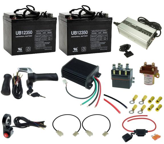 24 Volt 1000 Watt Electric Tricycle Power Kit with Reverse 
