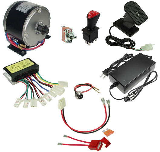 24 Volt 250 Watt Electric Go Kart Power Kit No Batteries with Reverse 