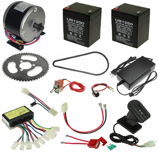 24 Volt 250 Watt Electric Go Kart Power Kit with Speed Limiter 