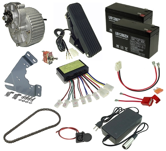 24 Volt 250 Watt Electric Go Kart Power Kit 