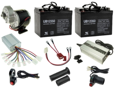 24 Volt 350 Watt Electric Beach Cart Power Kit with Reverse 