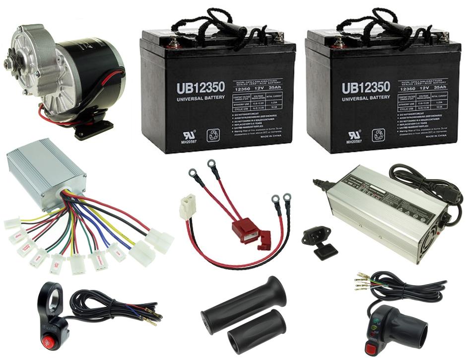 24 Volt 350 Watt Electric Beach Cart Power Kit with Reverse 