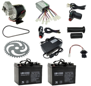 24 Volt 350 Watt Electric Beach Cart Power Kit with Reverse 
