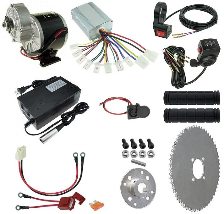 24 Volt 350 Watt Electric Beach Cart Power Kit with Reverse 