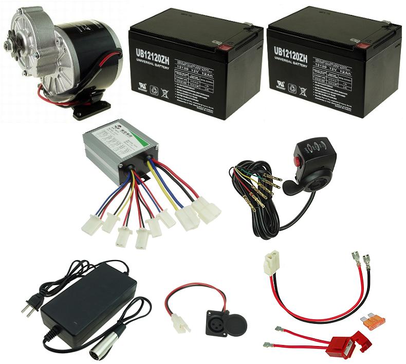24 Volt 350 Watt Electric Beach Wagon Power Kit 