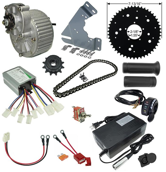 24 Volt 450 Watt Beach Cart or Wagon Kit 