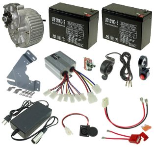 24 Volt 450 Watt Electric Beach Cart Power Kit with Reverse 