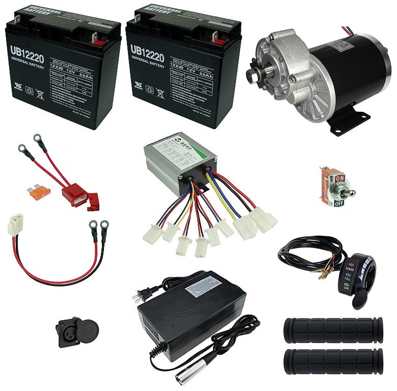 24 Volt 450 Watt Electric Beach Wagon Power Kit 