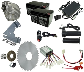 24 Volt 450 Watt Gear Motor Electric Tricycle Power Kit 