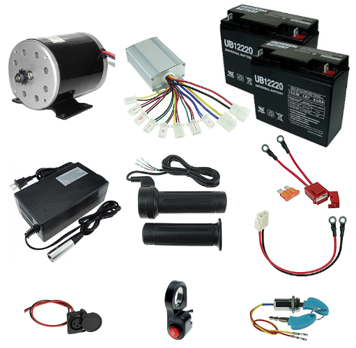 24 Volt 500 Watt Electric Go-Kart or Bar Stool Racer Power Kit with Reverse 