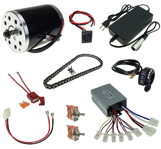 24 Volt 500 Watt Razor Dune Buggy Modification Kit with Reverse KIT-24301-NB 