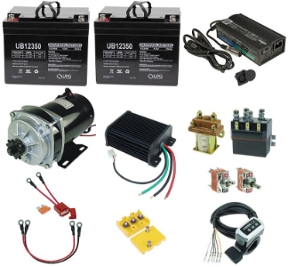 24 Volt 650 Watt Beach Cart or Beach Wagon Kit with Reverse 
