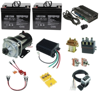 24 Volt 650 Watt Beach Cart or Beach Wagon Kit with Reverse 