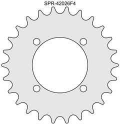 26 Tooth Sprocket for #41 and #420 Chain with F4 Mounting Pattern 