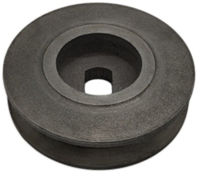 3.15 Inch OD 17mm Double D-Bore Gear Motor Pulley for 1/2" V-Belt 