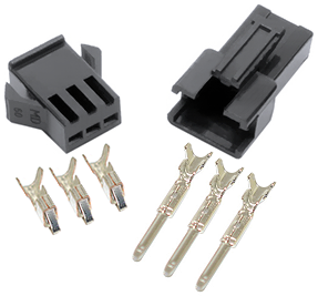 3 Pin Black Throttle/Speed Controller Wire Connector Set with Pins #CNX-63