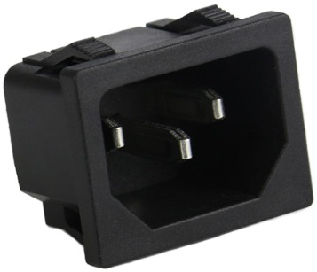 3 Pin Press-Fit House Charger Port with 3/16" Terminals 