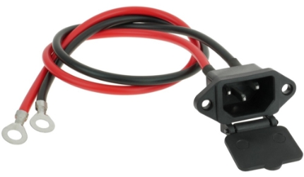 3 Pin House Charger Port or Power Port with 16" Wires and Ring Terminals 