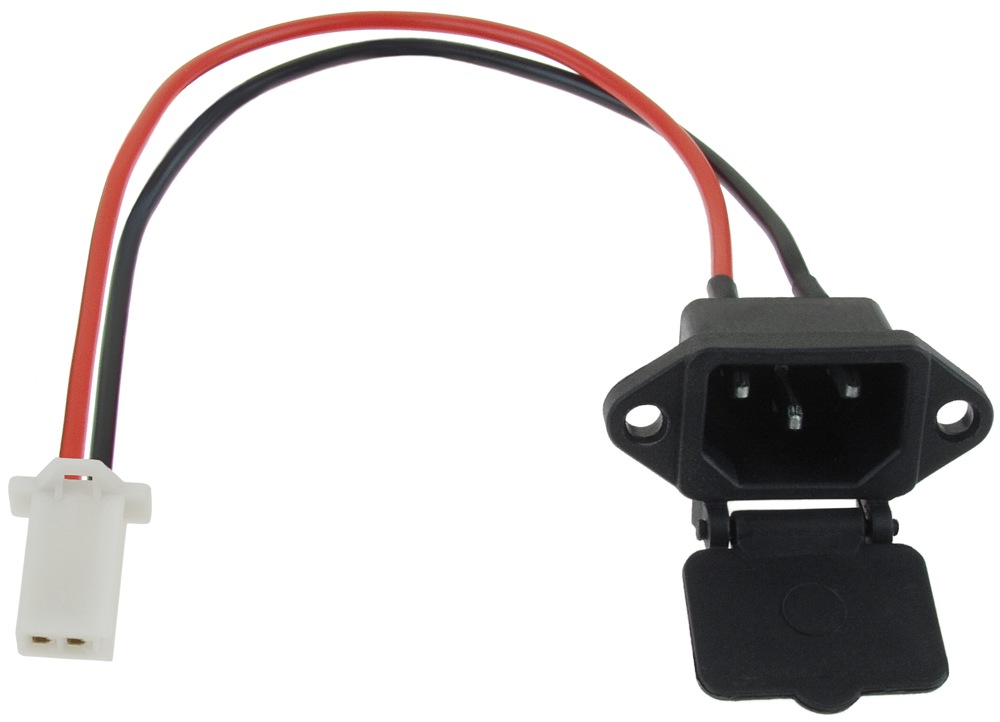 3 Pin House Charger Port with Spring-Loaded Dust Cover and Wiring Connector CNX-611 