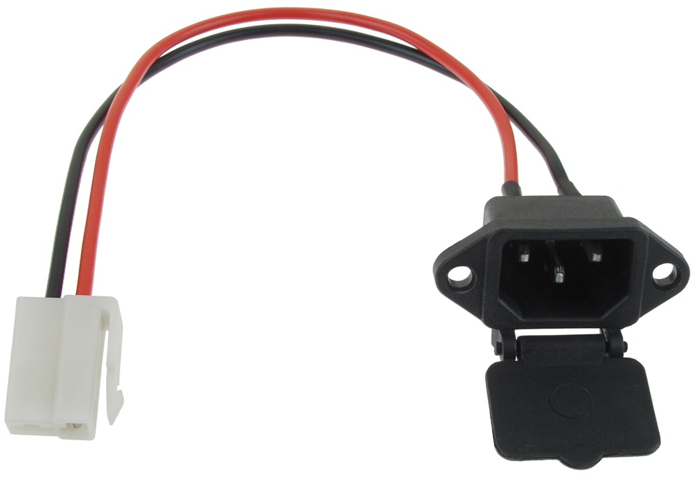 3 Pin House Charger Port with Spring-Loaded Dust Cover and Wiring Connector CNX-613 