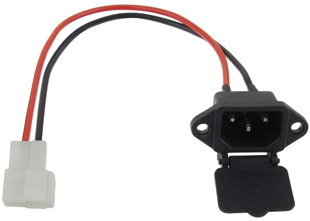 3 Pin House Charger Port with Spring-Loaded Dust Cover and Wiring Connector CNX-614-V2 