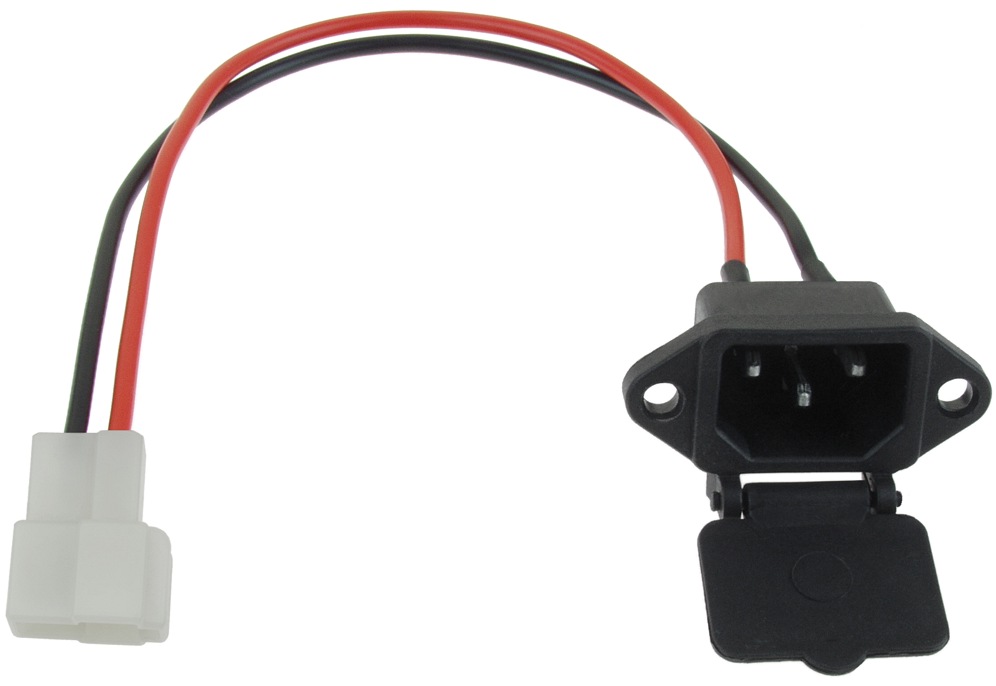 3 Pin House Charger Port with Spring-Loaded Dust Cover and Wiring Connector CNX-614 