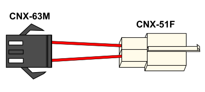 3-Terminal CNX-63M to 2-Terminal CNX-51F Adapter 