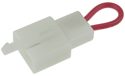 3-Terminal Female Jumper Plug with Jumpered Terminals 1 and 2 