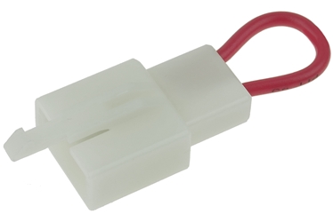 3-Terminal Female Jumper Plug with Jumpered Terminals 1 and 3 