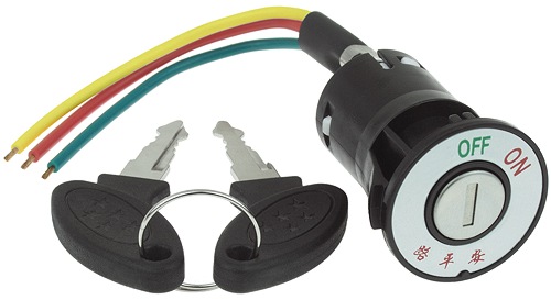 3 Wire 3 Position Key Switch with 2 Keys SWT-338 