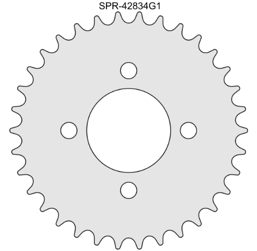 34 Tooth Sprocket for #428 Chain with G1 Mounting Pattern 