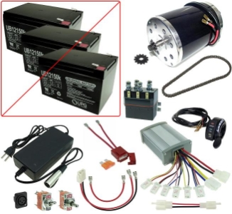 36 Volt 1000 Watt Razor Dune Buggy Modification Kit with Reverse 