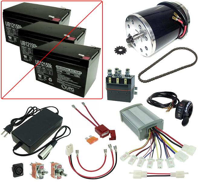 36 Volt 1000 Watt Razor Dune Buggy Modification Kit with Reverse 