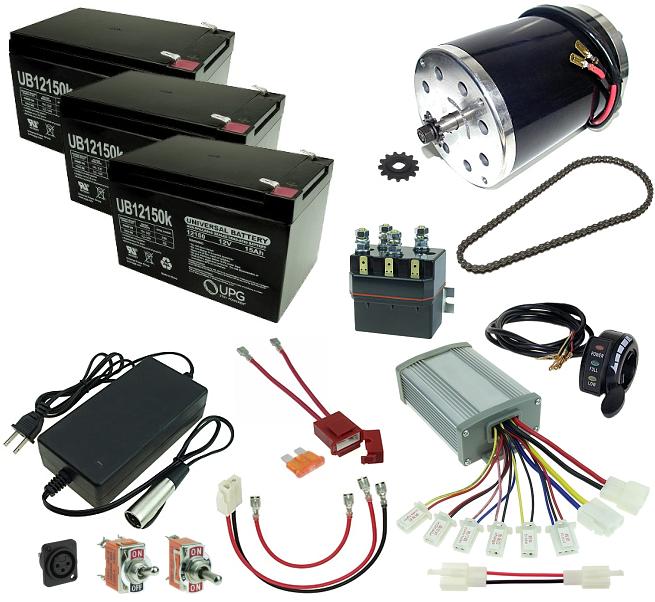 36 Volt 1000 Watt Razor Dune Buggy Modification Kit with Reverse 