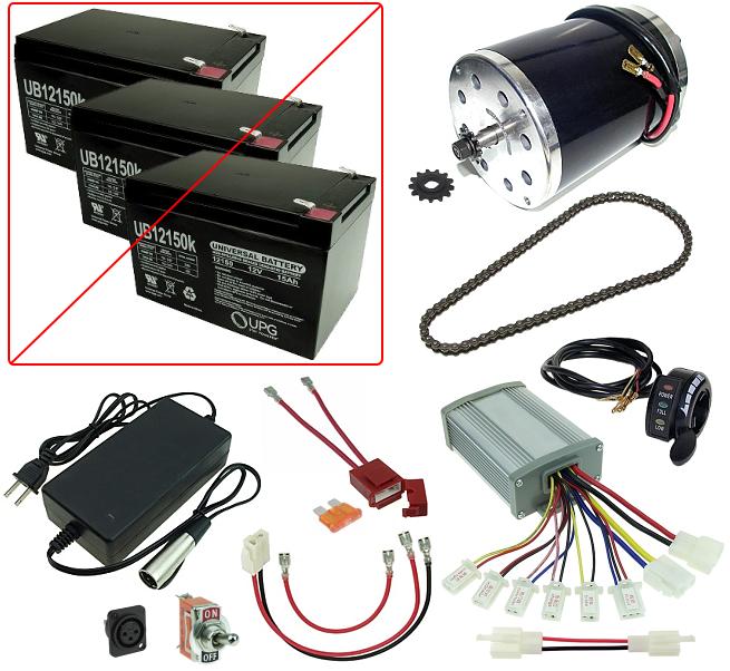 36 Volt 1000 Watt Razor Dune Buggy Modification Kit KIT 36300 NB