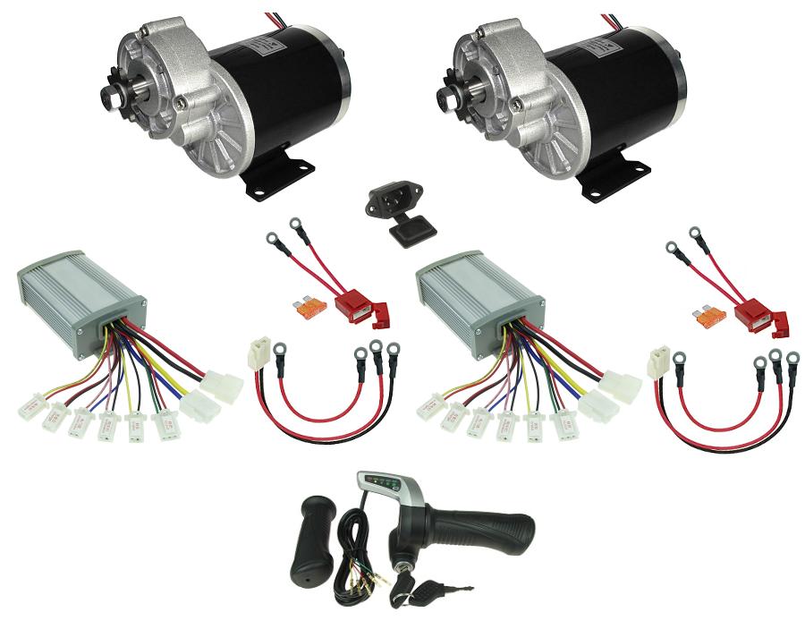 36 Volt 600 Watt Dual Gear Motor Electric Beach Wagon Power Kit without Batteries and Charger 