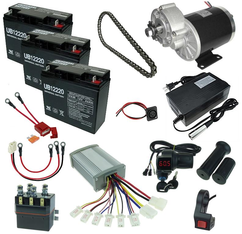 36 Volt 600 Watt Electric Beach Cart Power Kit with Reverse KIT-148-A 